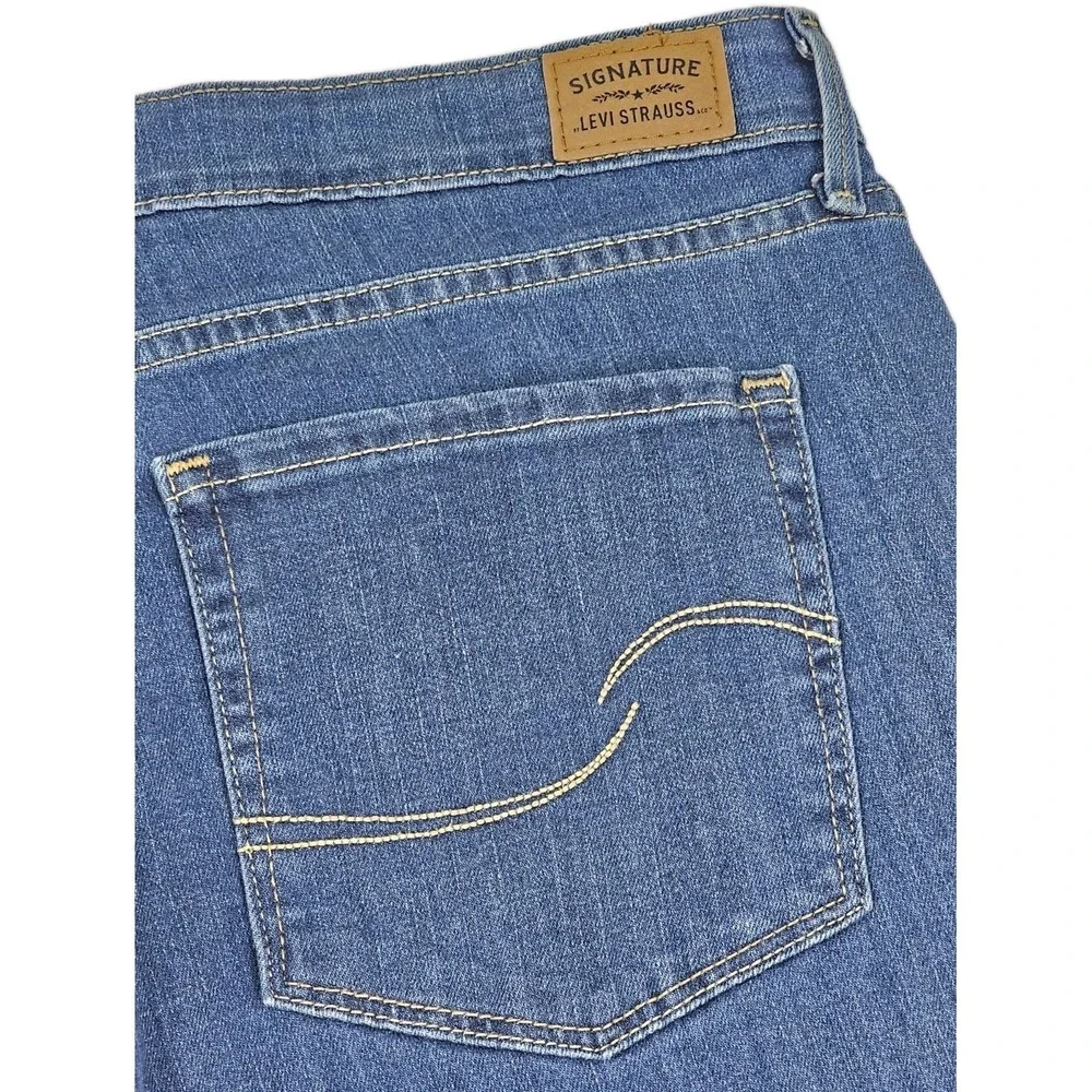 Signature‎ by Levi's Strauss Mid Rise Bootcut Denim Blue Jeans Womens 16S 33x30